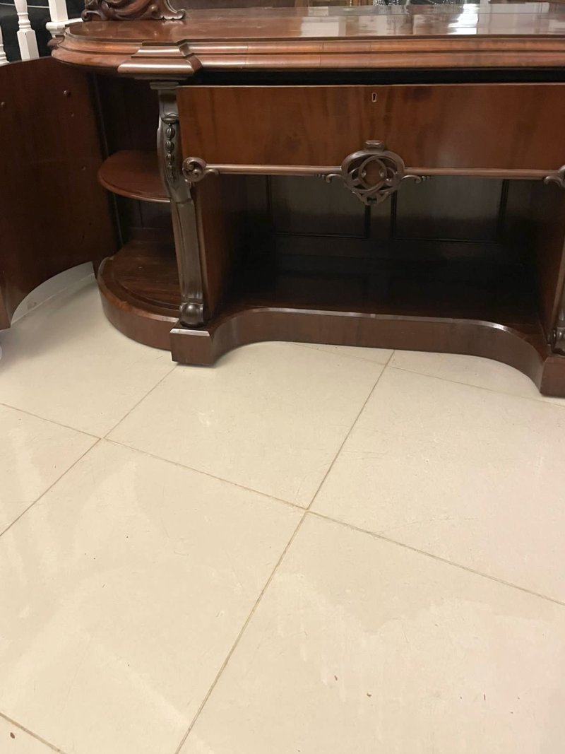 Outstanding Quality Antique Victorian Carved Mahogany Mirror Back Sideboard - Image 21